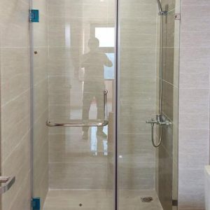 Vách tắm kính mở quay 2 tấm