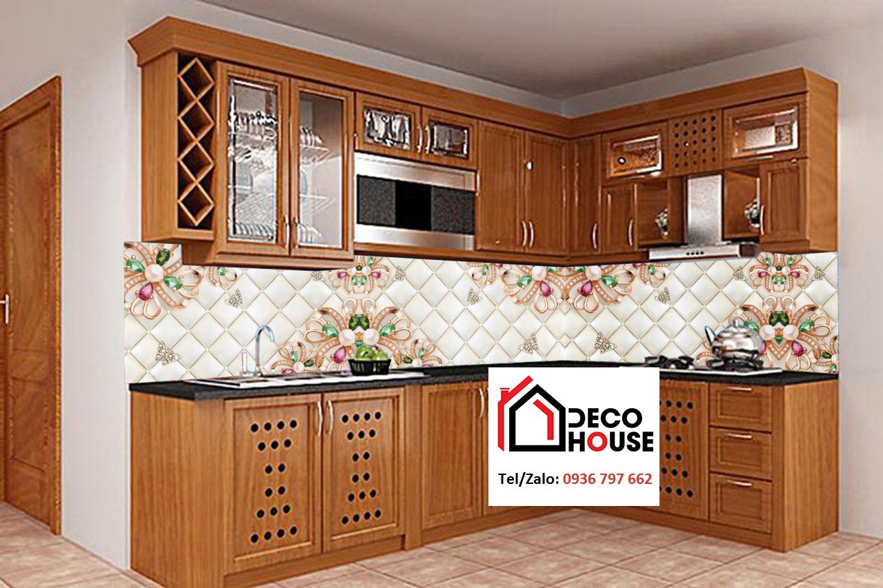 Mẫu kính bếp hoa văn độc đáo