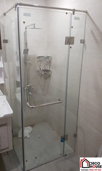 Lắp vách kính phòng tắm 90 độ giá rẻ