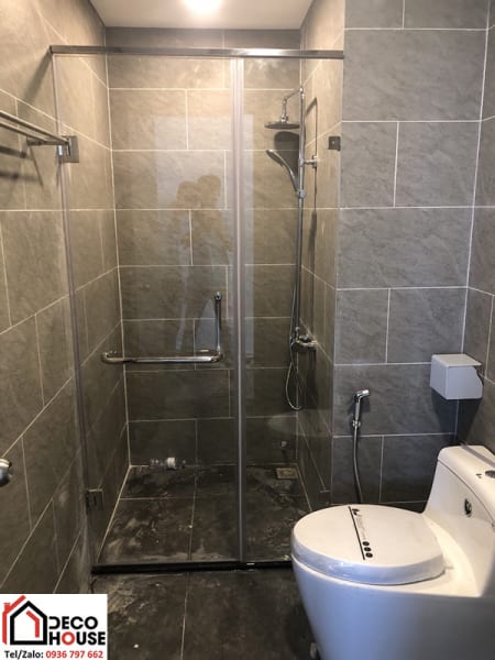 Vách kính phòng tắm thẳng 2 tấm
