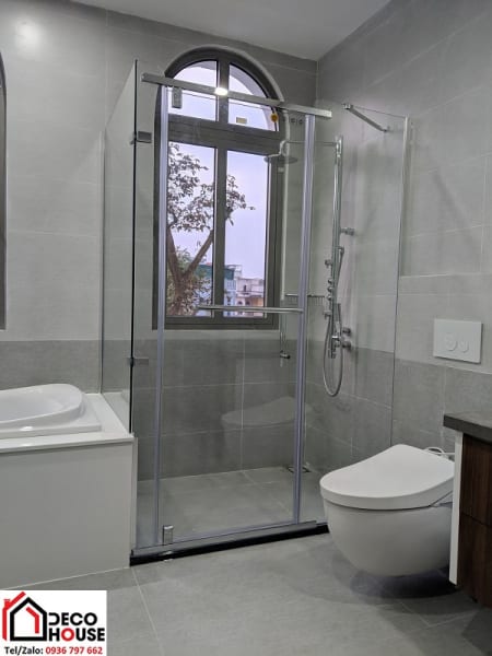 Vách kính nhà tắm vuông Fendi FIG-2X4 (2100x1900 mm)