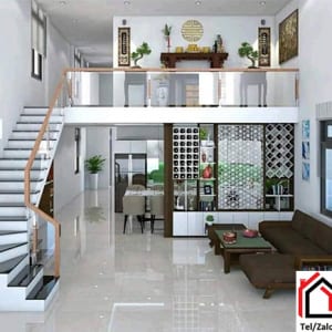 Lan can kính gác lửng
