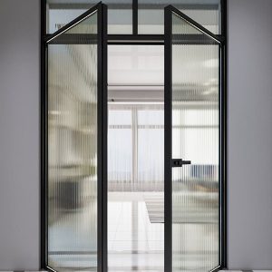 Cửa nhôm slim 2 cánh mở quay