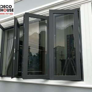 Cửa sổ nhôm Xingfa 4 cánh mở quay hệ 55