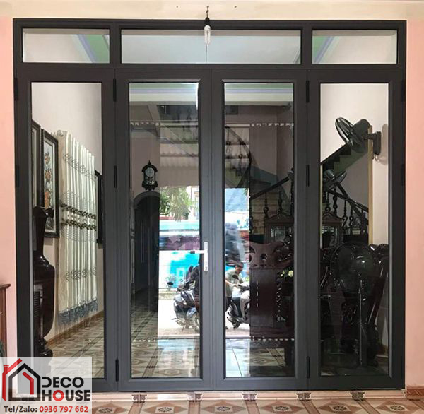 Cửa nhôm Việt Pháp hệ 4500 màu đen