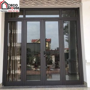 Cửa nhôm Việt Pháp màu đen