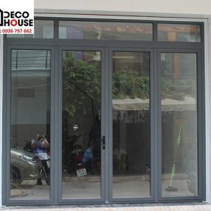 Cửa nhôm Việt Pháp màu ghi
