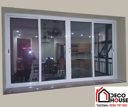 Cửa sổ 4 cánh mở trượt nhôm Việt Pháp