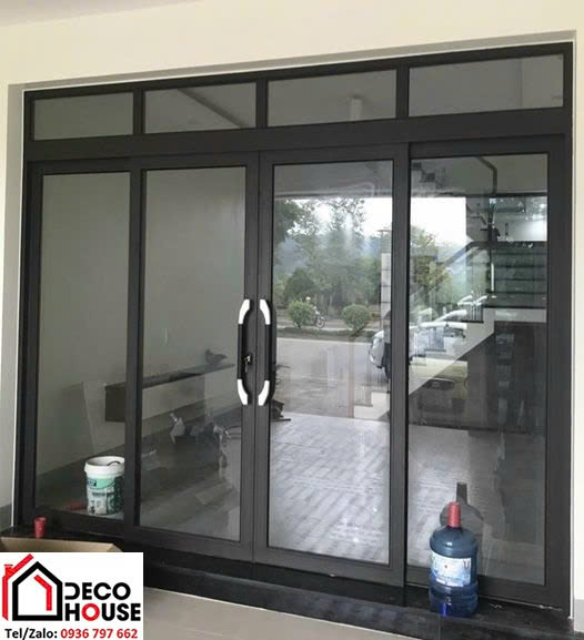 Làm cửa trượt quay 4 cánh sang trọng hiện đại