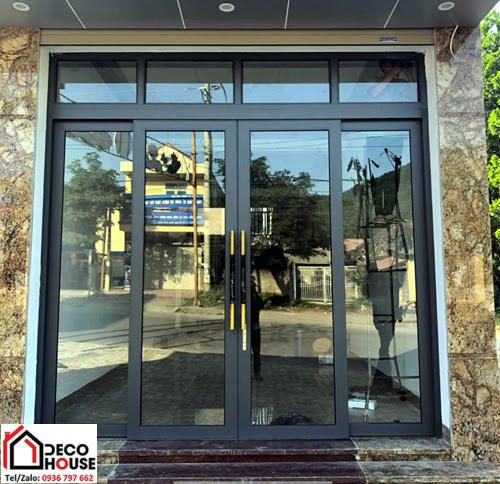 Mẫu cửa nhôm kính trượt quay 4 cánh tại Hà Nội