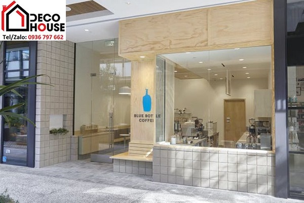 Cửa kính quán cafe trà sữa đẹp