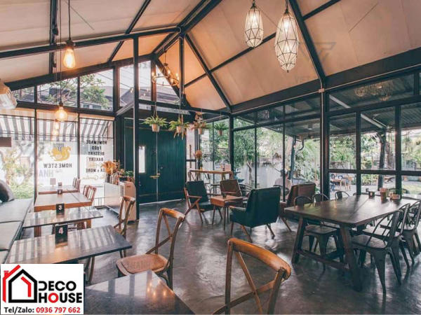 Thiết kế thi công cửa nhôm kính quán cafe uy tín