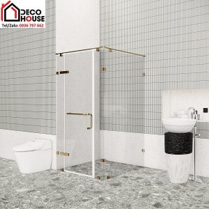 Vách kính nhà tắm Flight FLN-G4 màu vàng gold